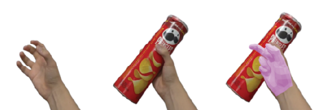 VR Only hand-pose reconstruction bottom examples