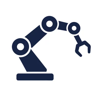 Humanoid robot teaching icon