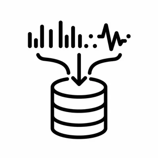 Raw data collection pictogram