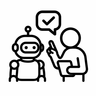 Humanoid robot teaching pictogram